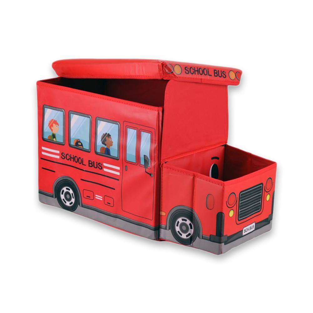 Bus Shape Storage Box (Red) – School Van