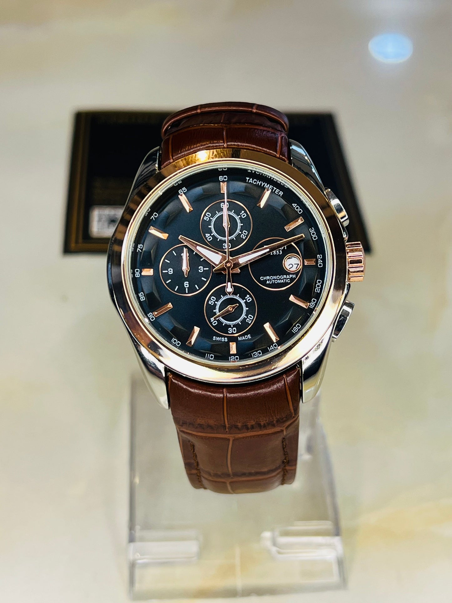 Two Tone Brown Black Tissot 1853 Special Edition Chronograph Watch
