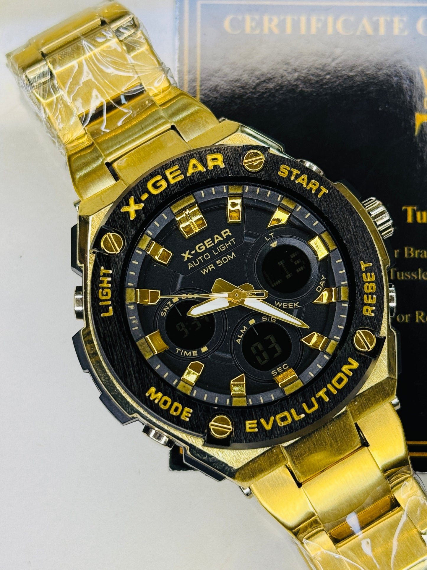 All Gold X-Gear Evolution Chain Straps Sports Watch