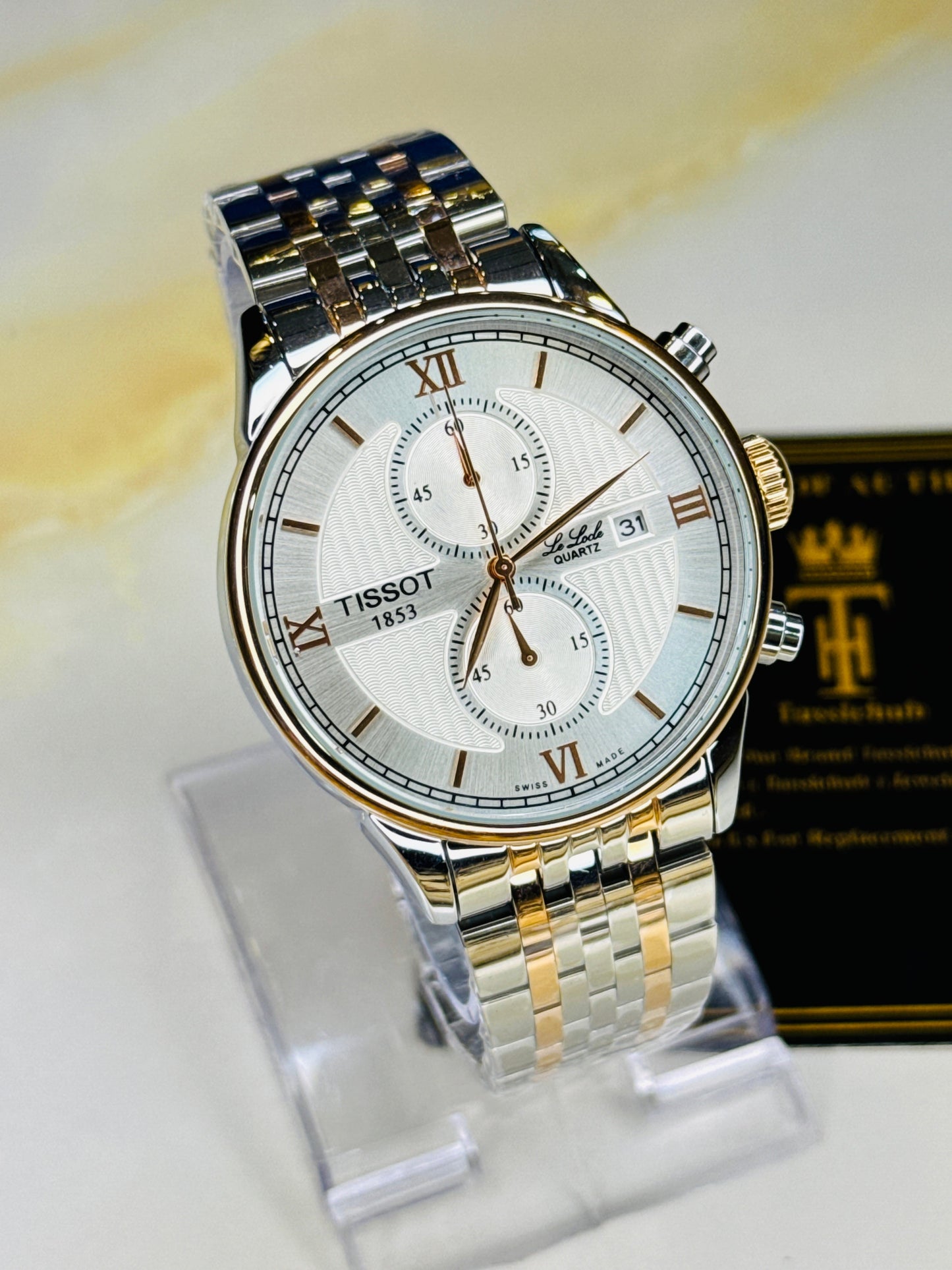 Le Lode Two Tone Chain Chronograph Dial Tissot Watch