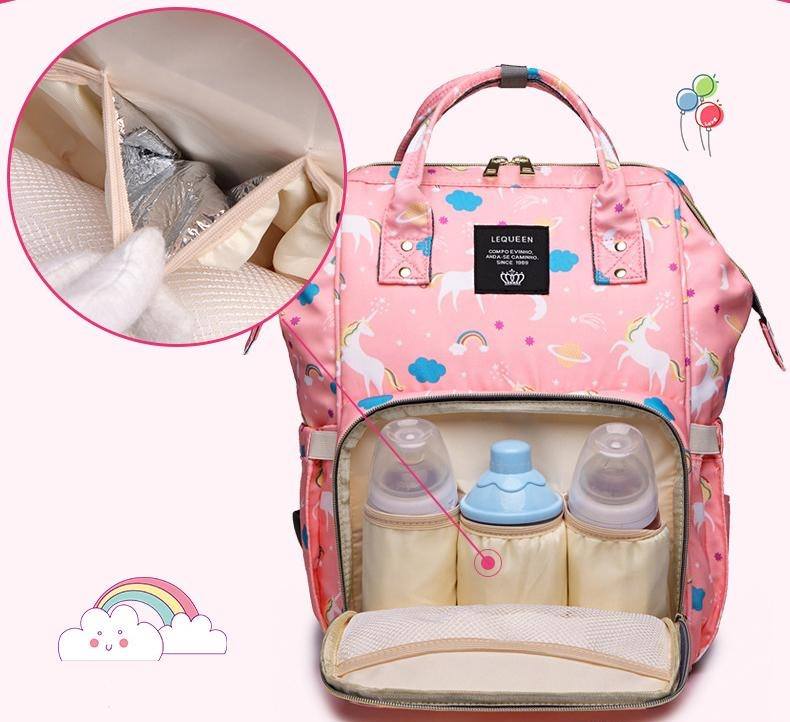Unicorn Printed Diaper Backpack