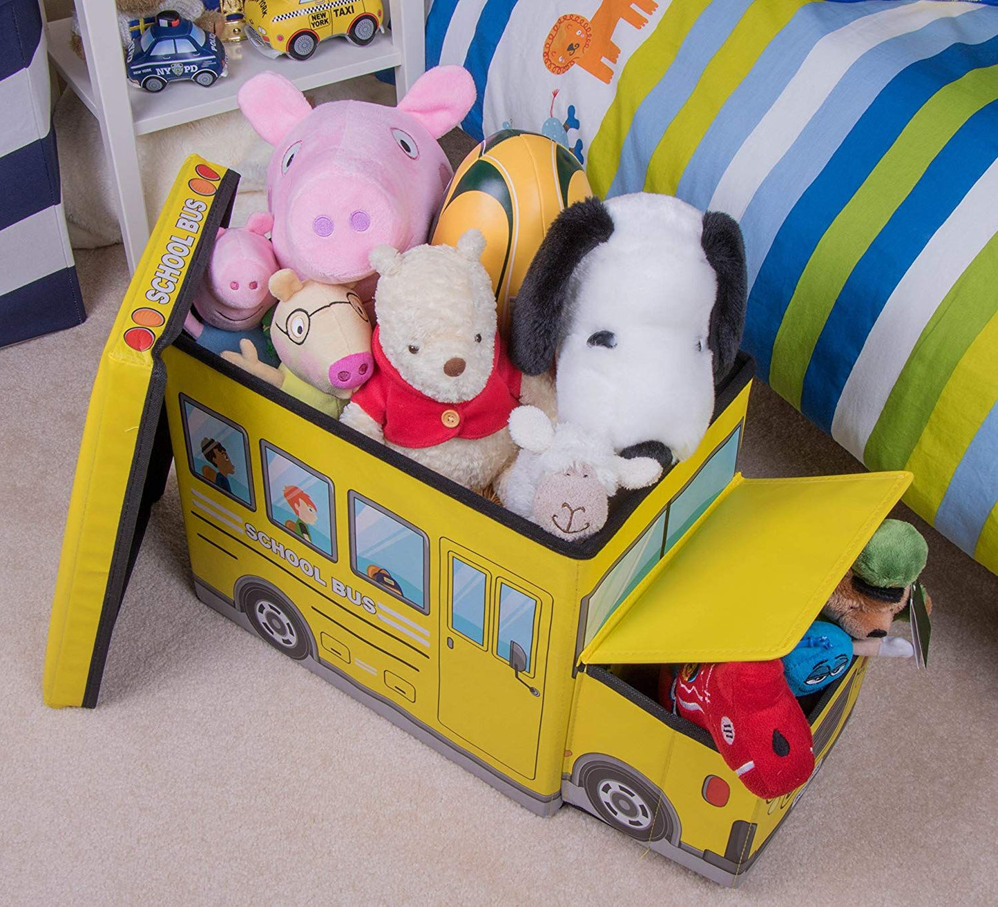 Bus Shape Storage Box (Red) – School Van