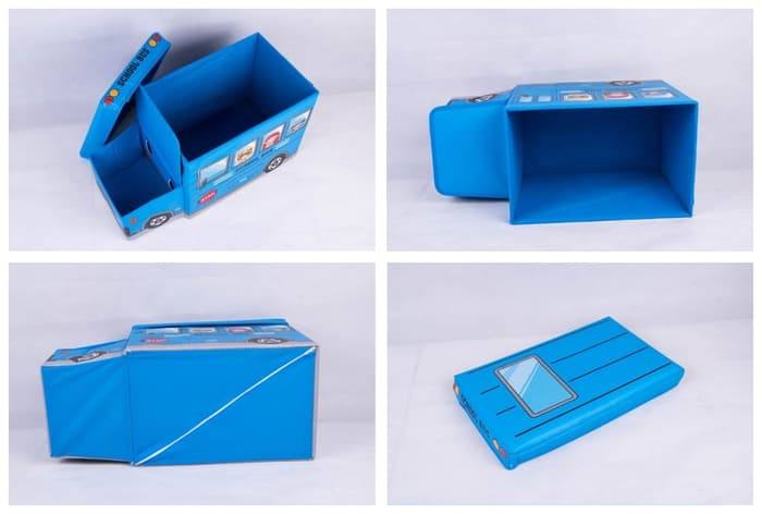 Bus Shape Storage Box (Red) – School Van
