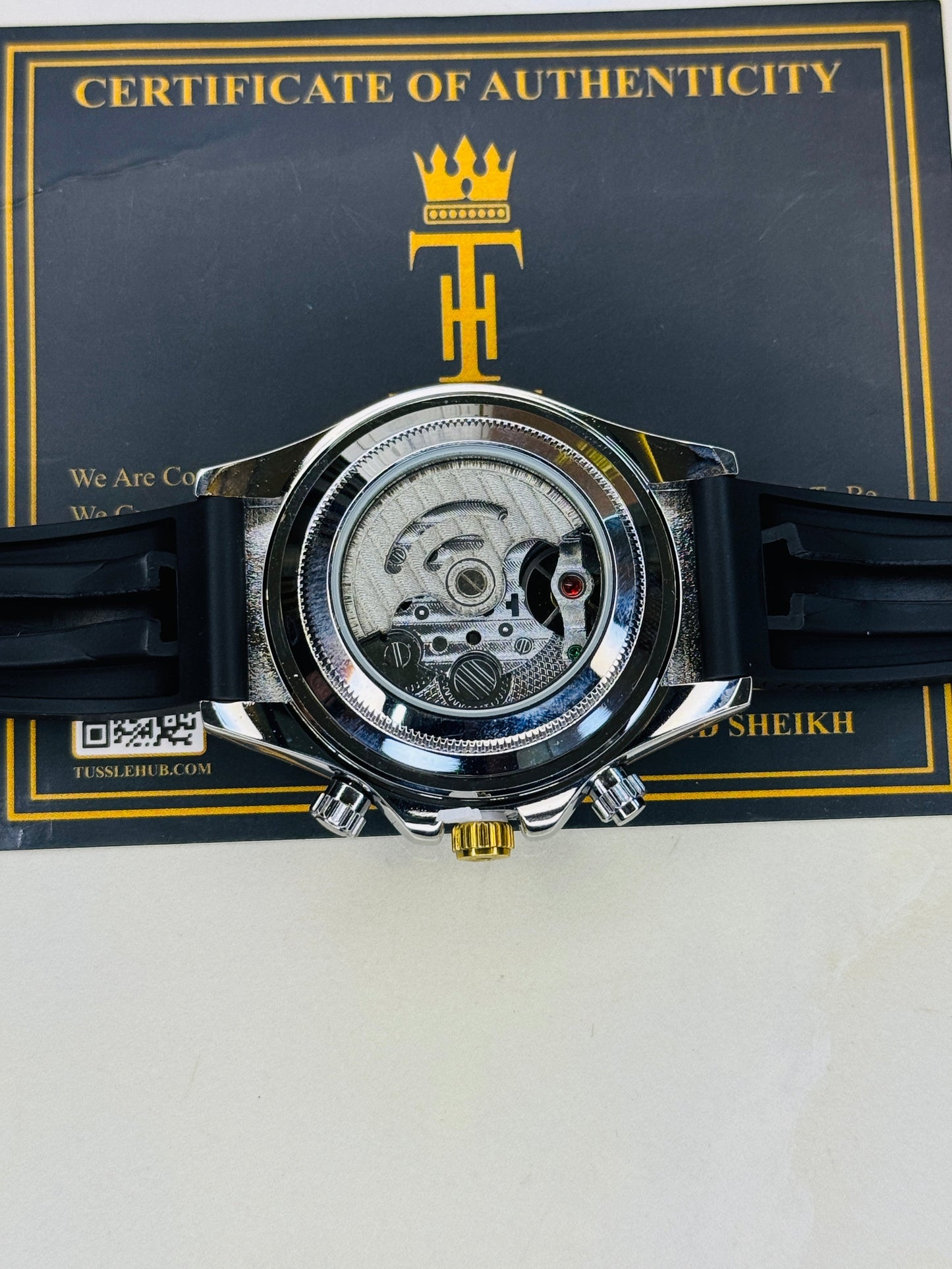 Skeleton Daytona Silver White Watch