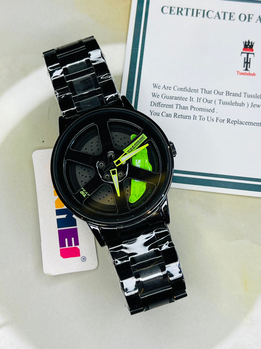 Skmei Neon Green Vossen Ace Dial Wheel Watch