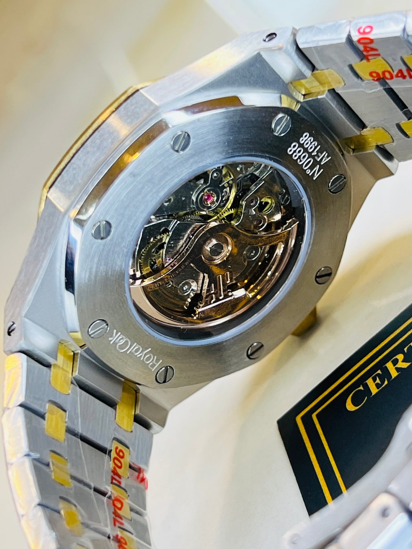 AP Two Tone Automatic Chocolate Dial Super Clone Watch