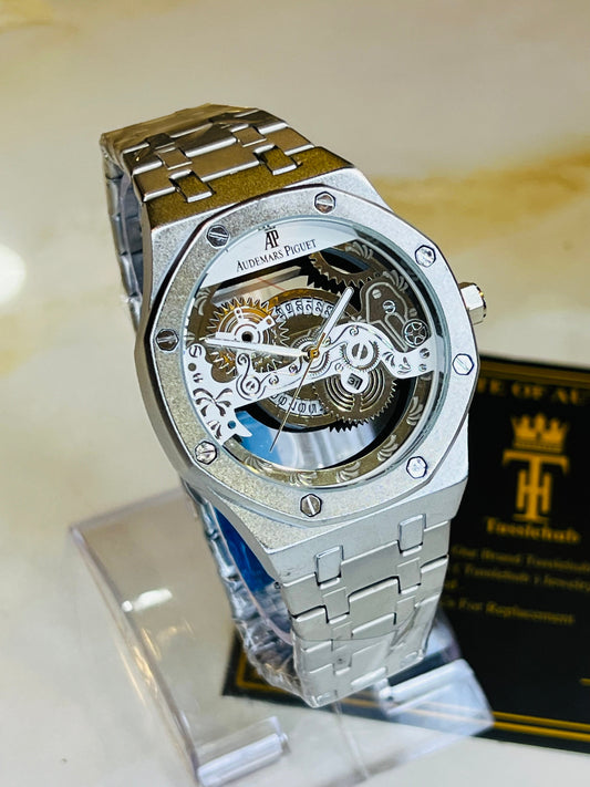 Silver Skeleton Chain Strap AP watch
