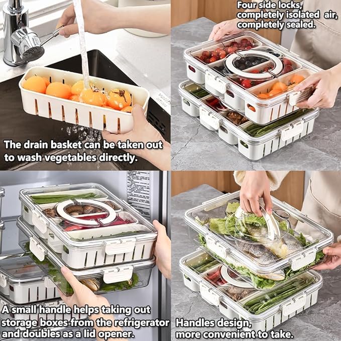 Acrylic 4 Grid Storage Box