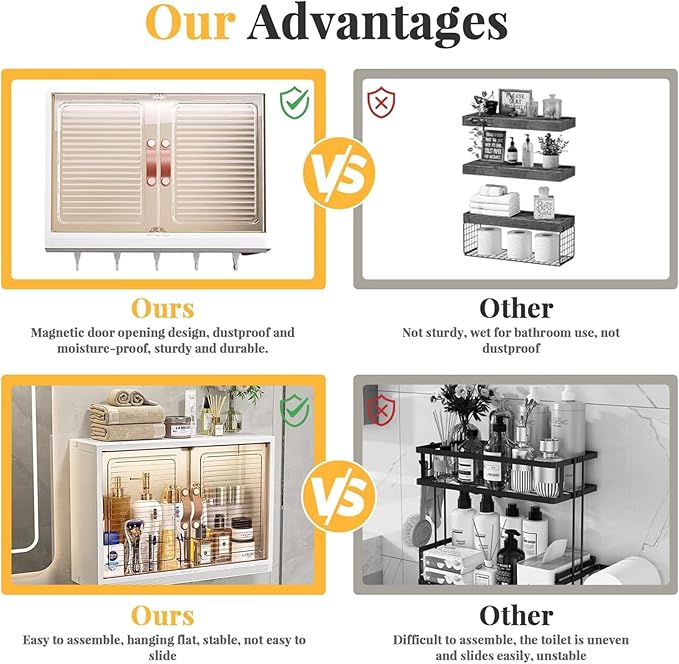 Wall Mounted Cabinet Storage Rack
