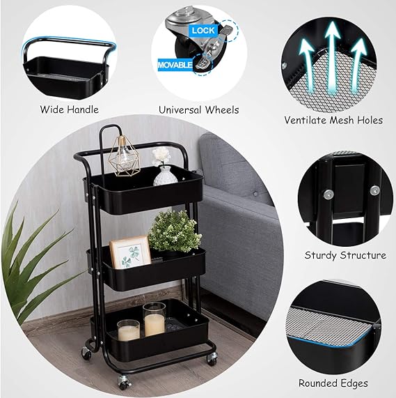 MULTIPURPOSE 3 TIER TROLLEY IMPORTANTED