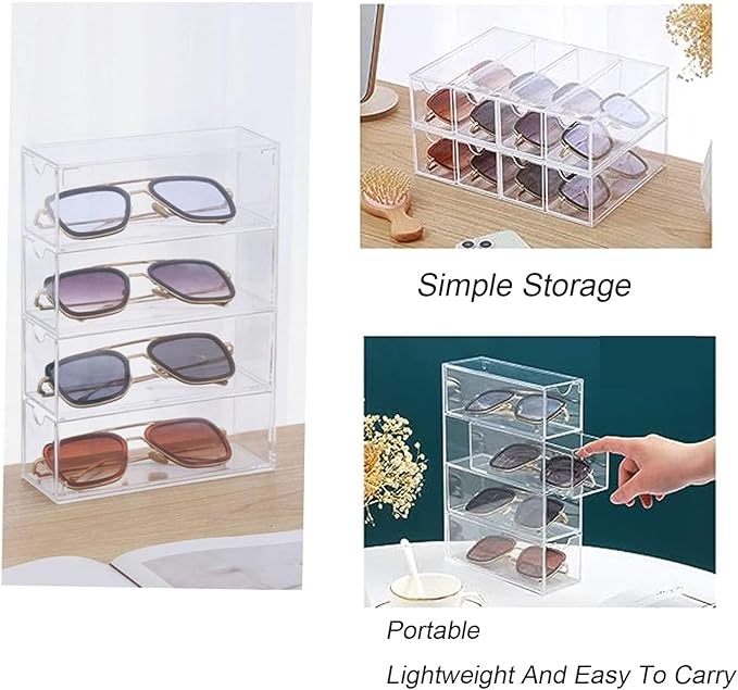 4Layer Acrylic Sunglasses Storage Box