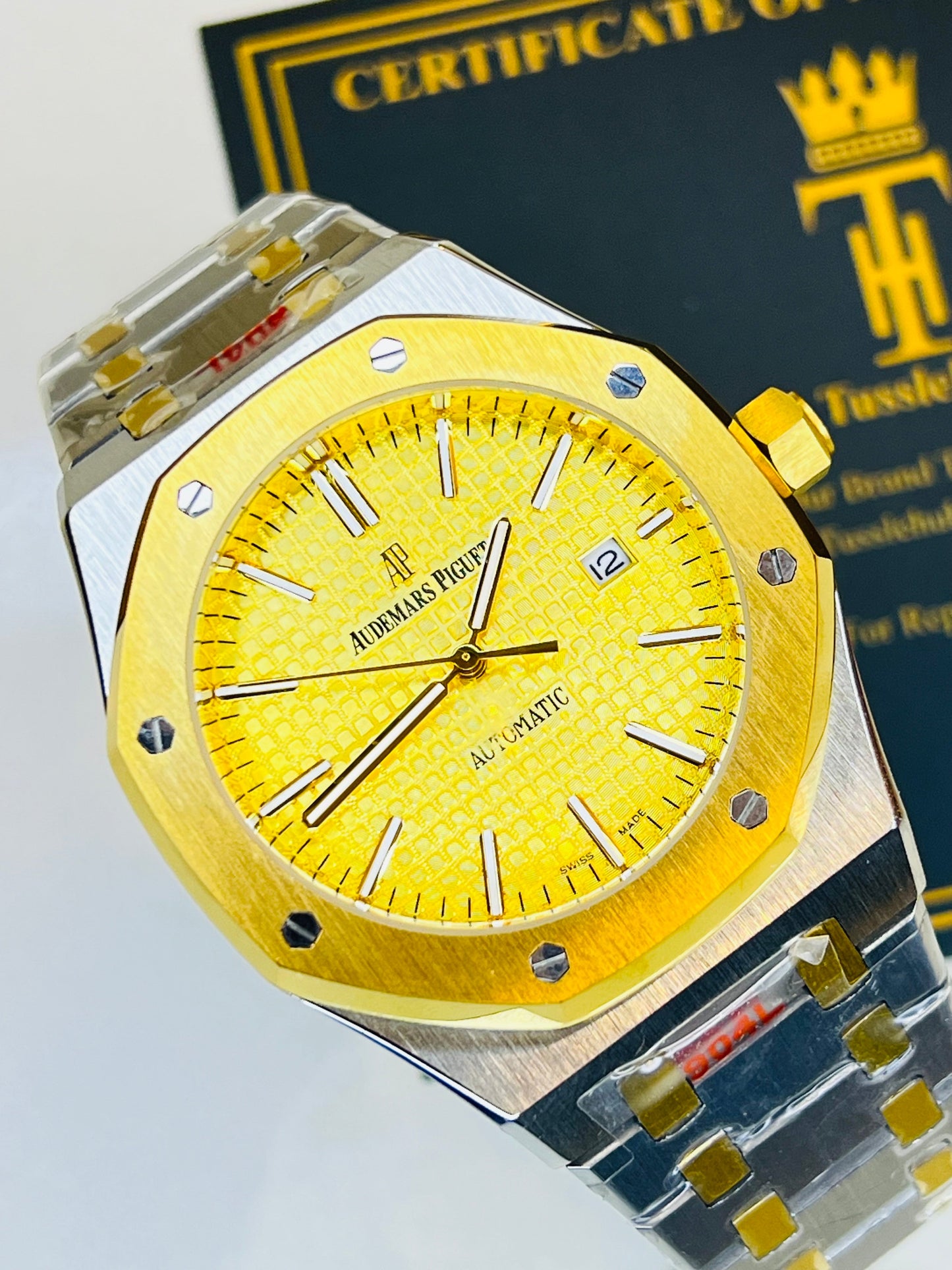 AP Two Tone Automatic Gold Dial Super Clone Watch