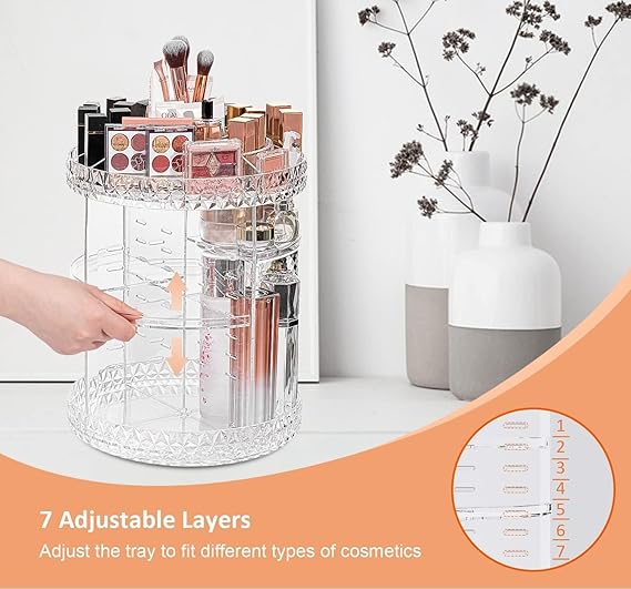 Rotatable Cosmetic Storage Rack