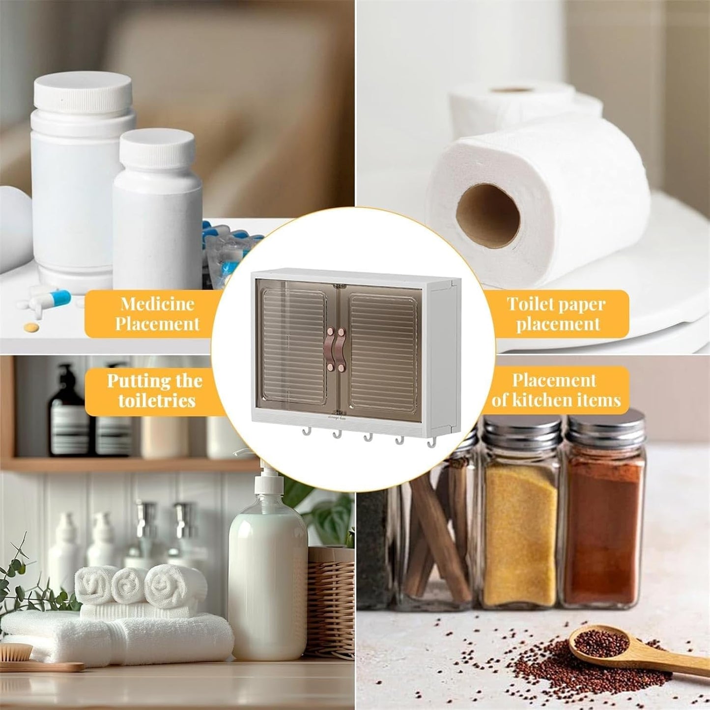 Wall Mounted Cabinet Storage Rack