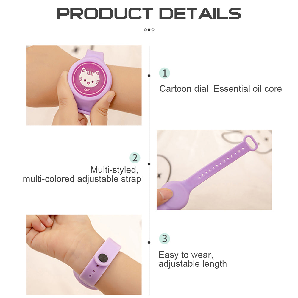 Mosquito Repellent Bracelet for Kids Cartoon Lightweight Watch Outdoors And Indoor