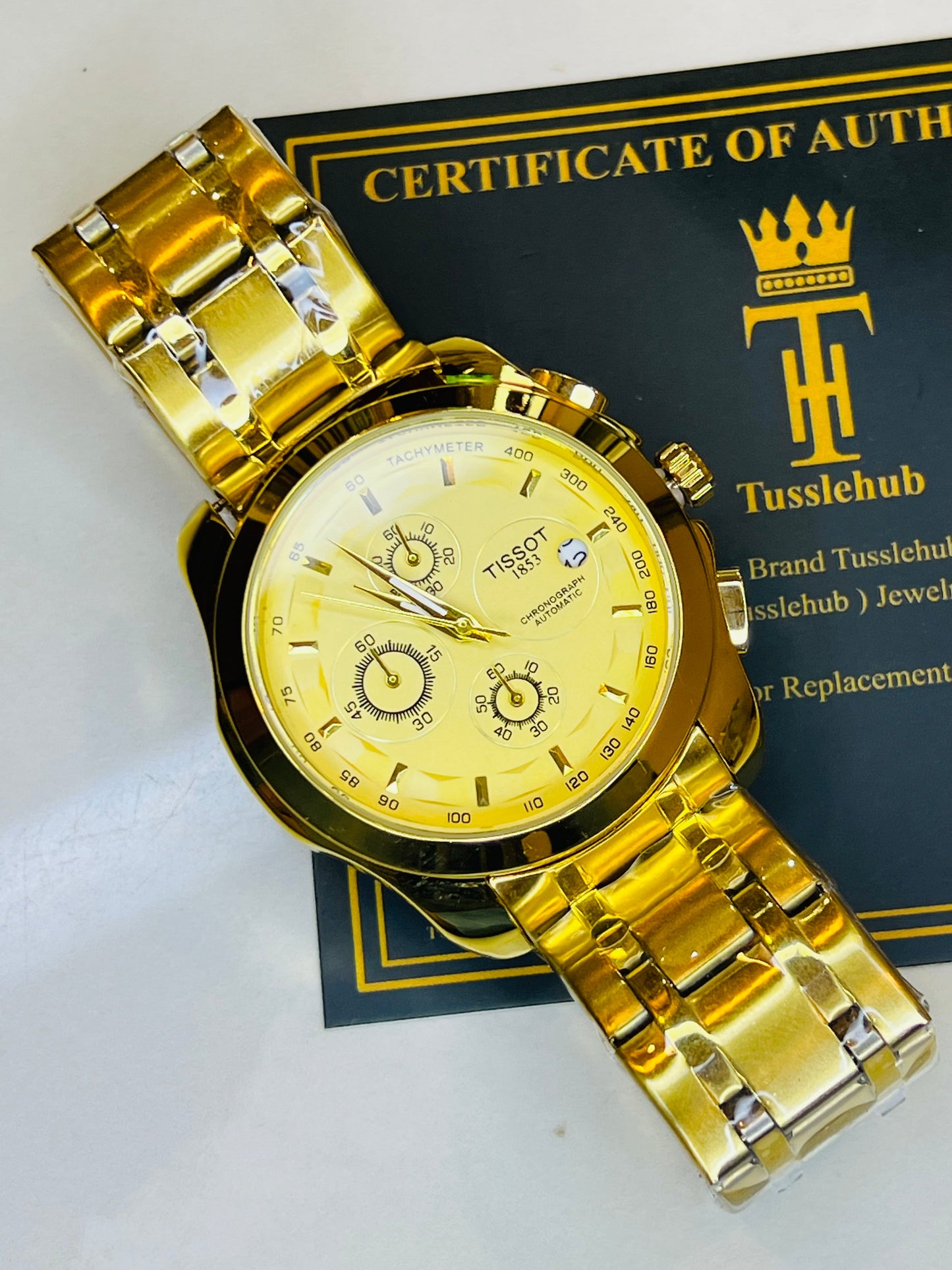 All Gold 1853 Chain Strap Chronograph Watch