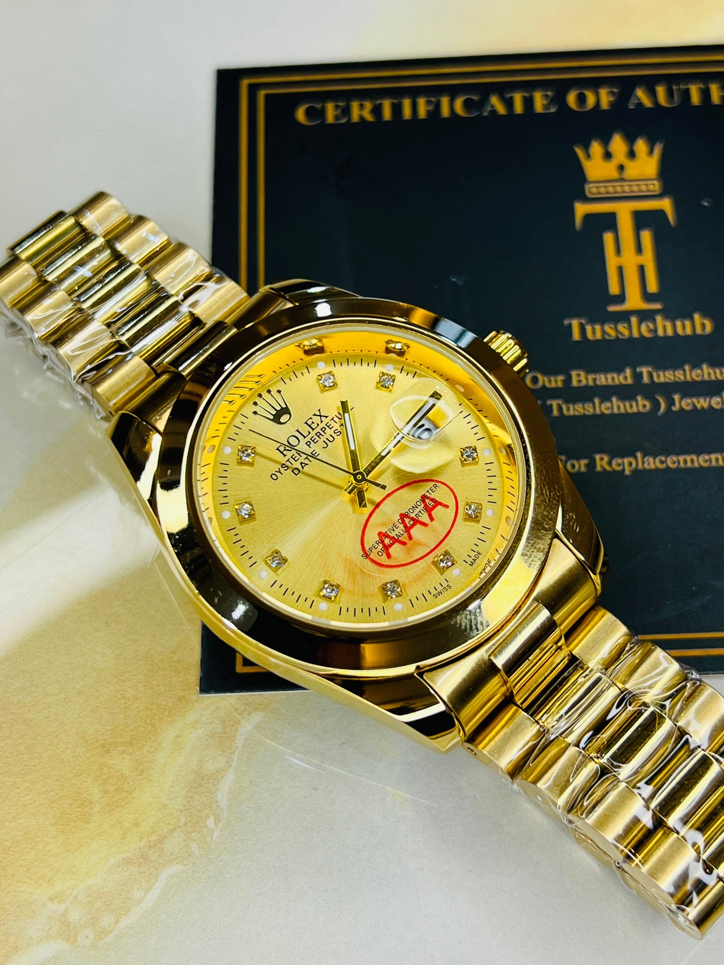 All Gold Plain Bezel Date Just Watch