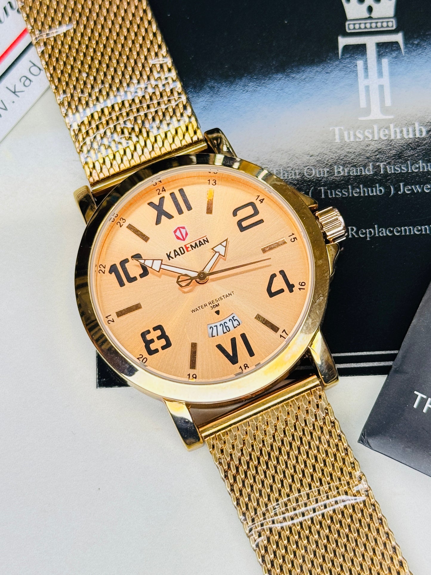 Kademan Rose Gold  Mesh Premium Watch