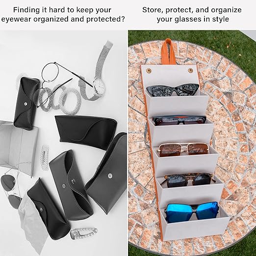 Leather 🕶Sun Glasses Organizer