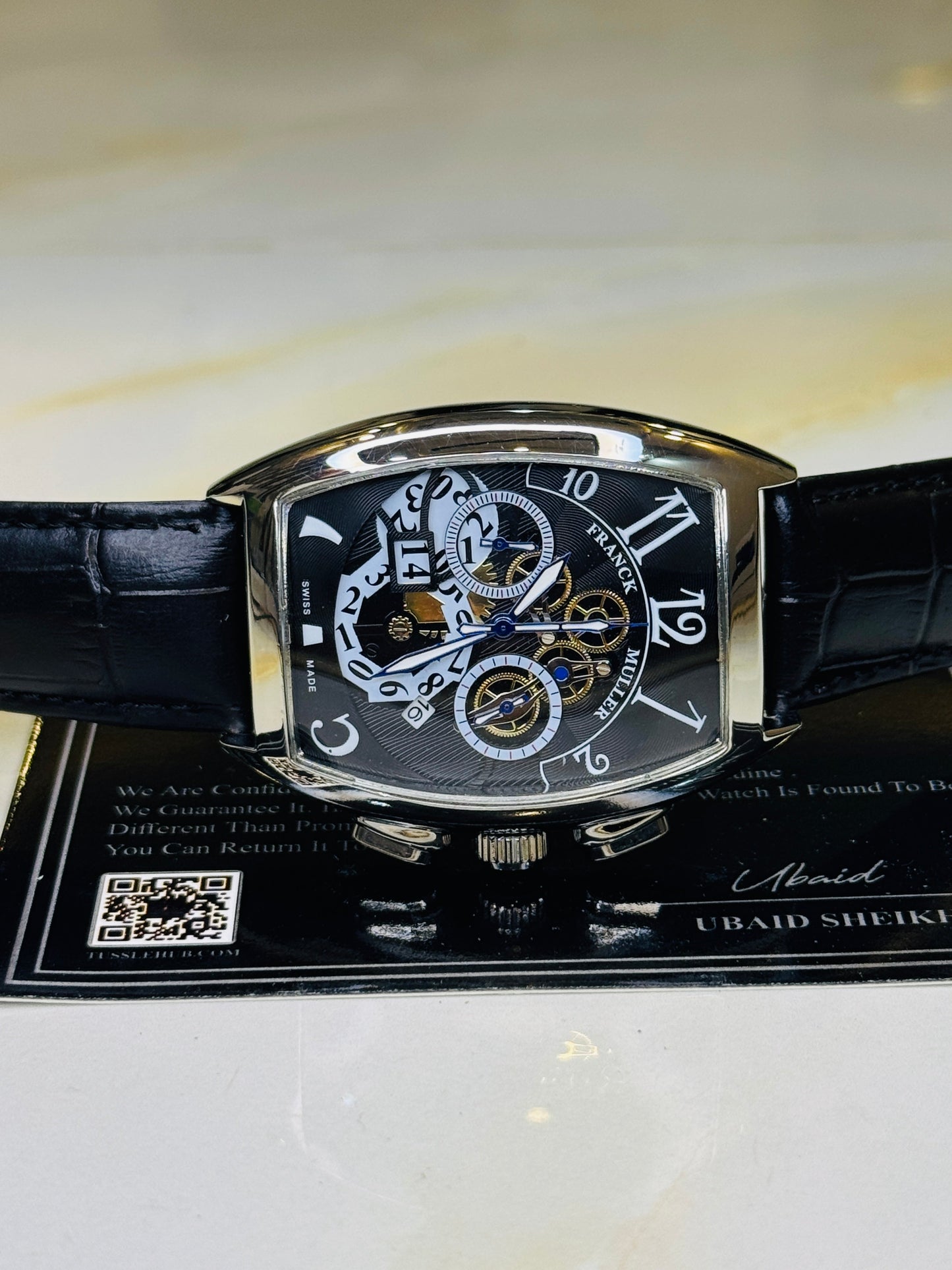 Frank Muller Black Silver Black Chronograph Dial Watch