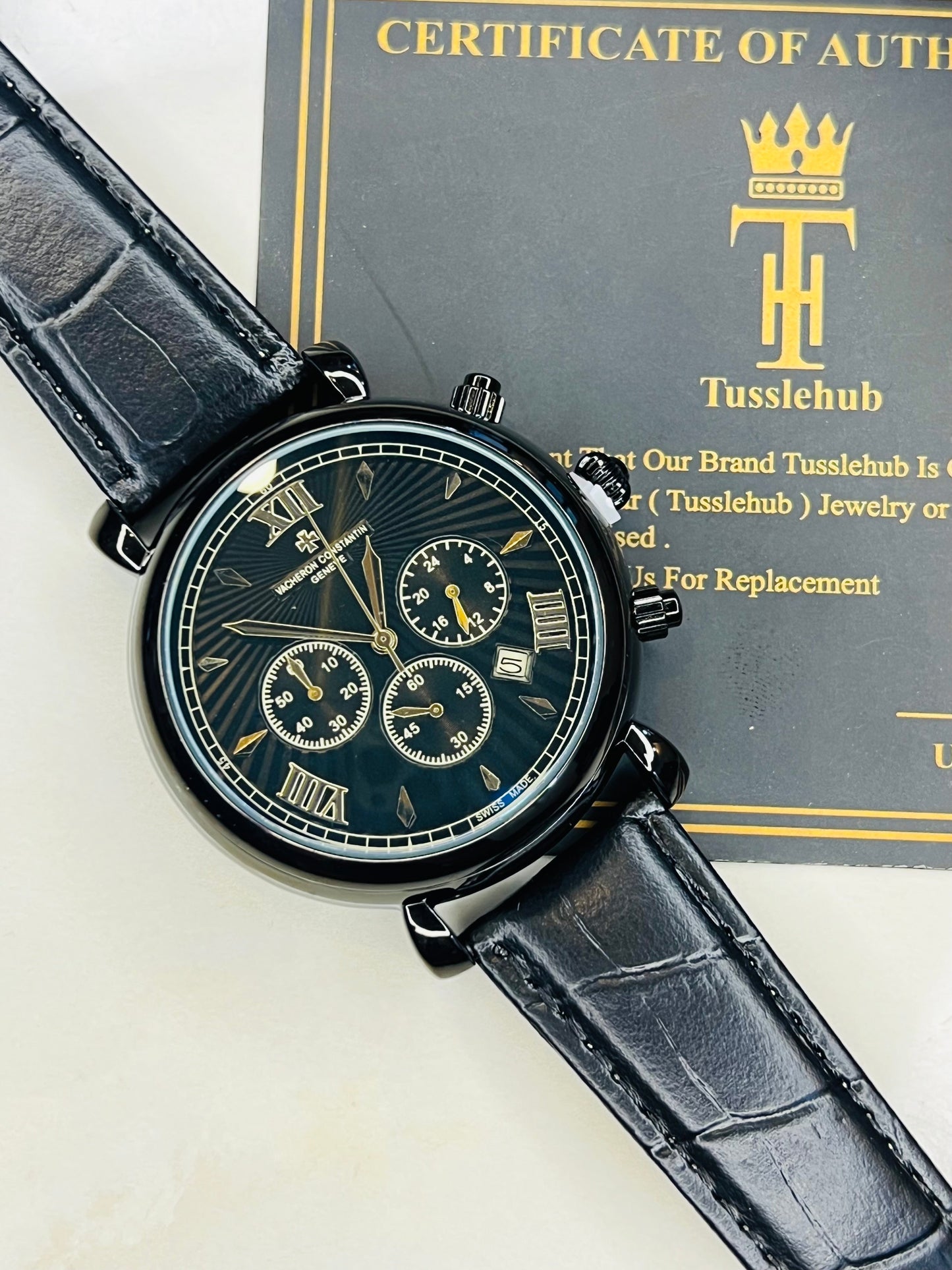 Constantin All Black Chronograph Watch