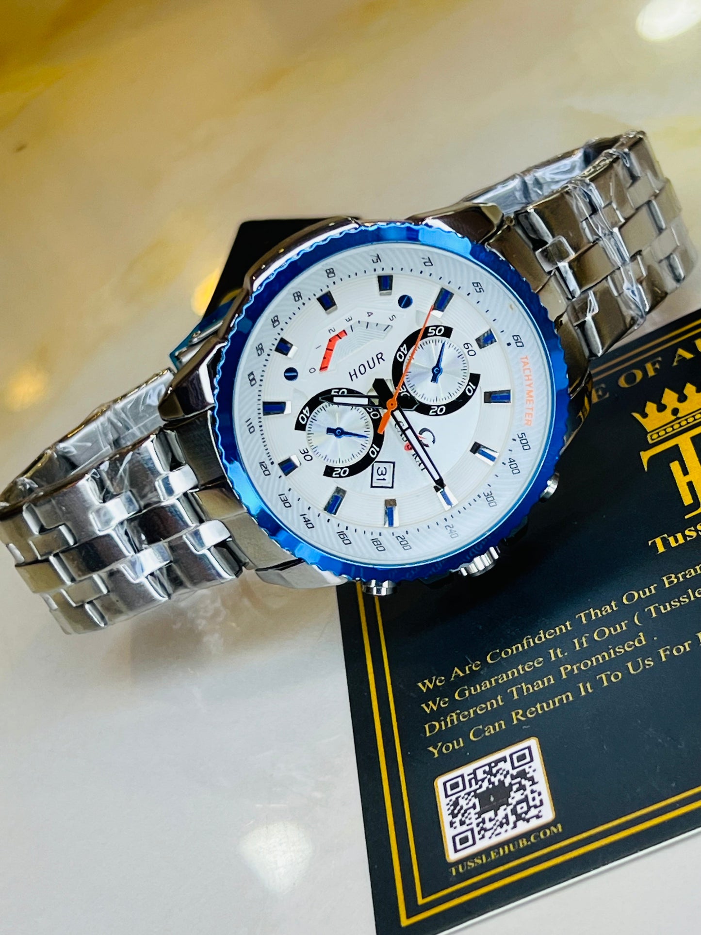 Silver Blue Cassray Watch