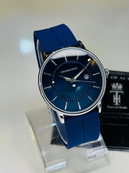 Model A Blue Silver Slim Balloon Universe Point Watch