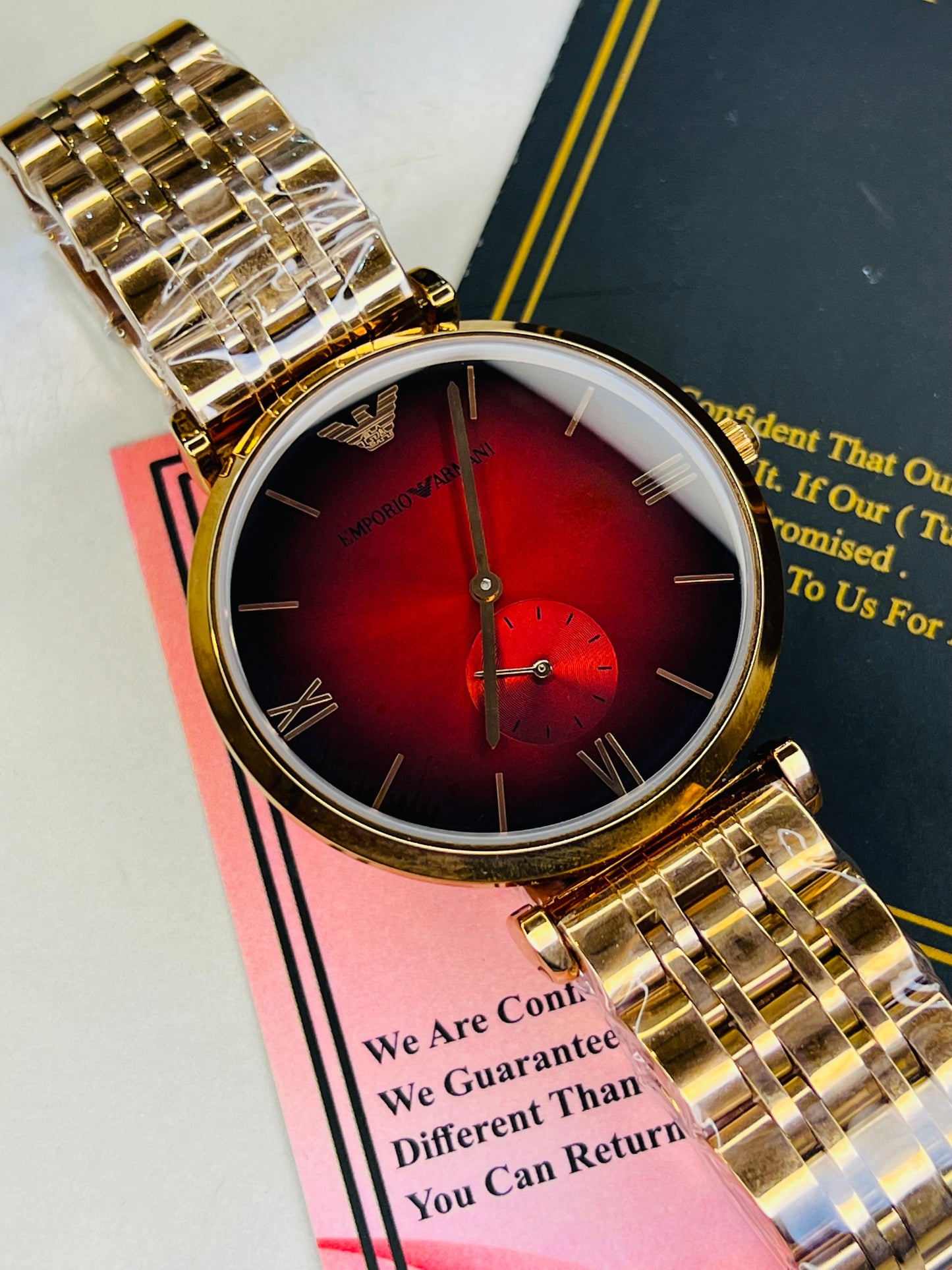 Rose Gold Blood Emporio Down Second Watch