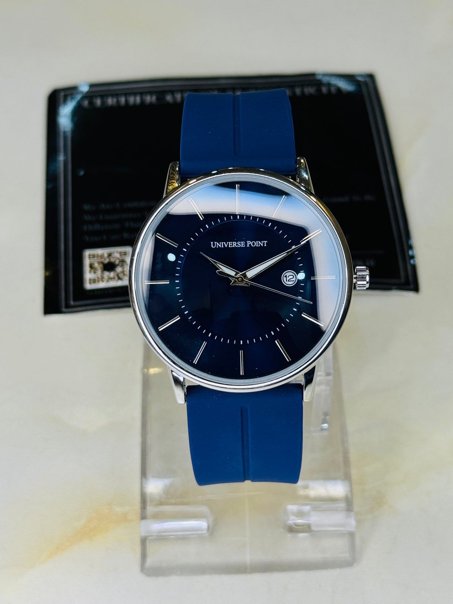Model A Blue Silver Slim Balloon Universe Point Watch