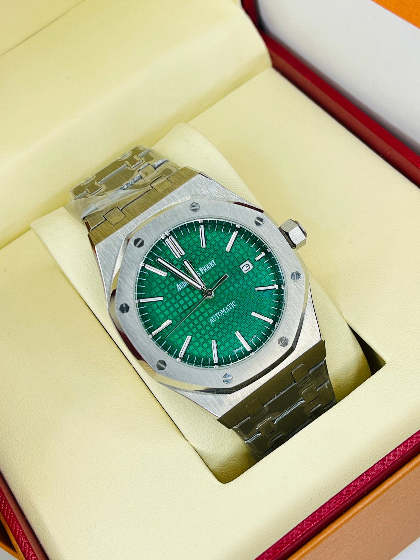 AP Silver Automatic Emerald Dial Super Clone Watch