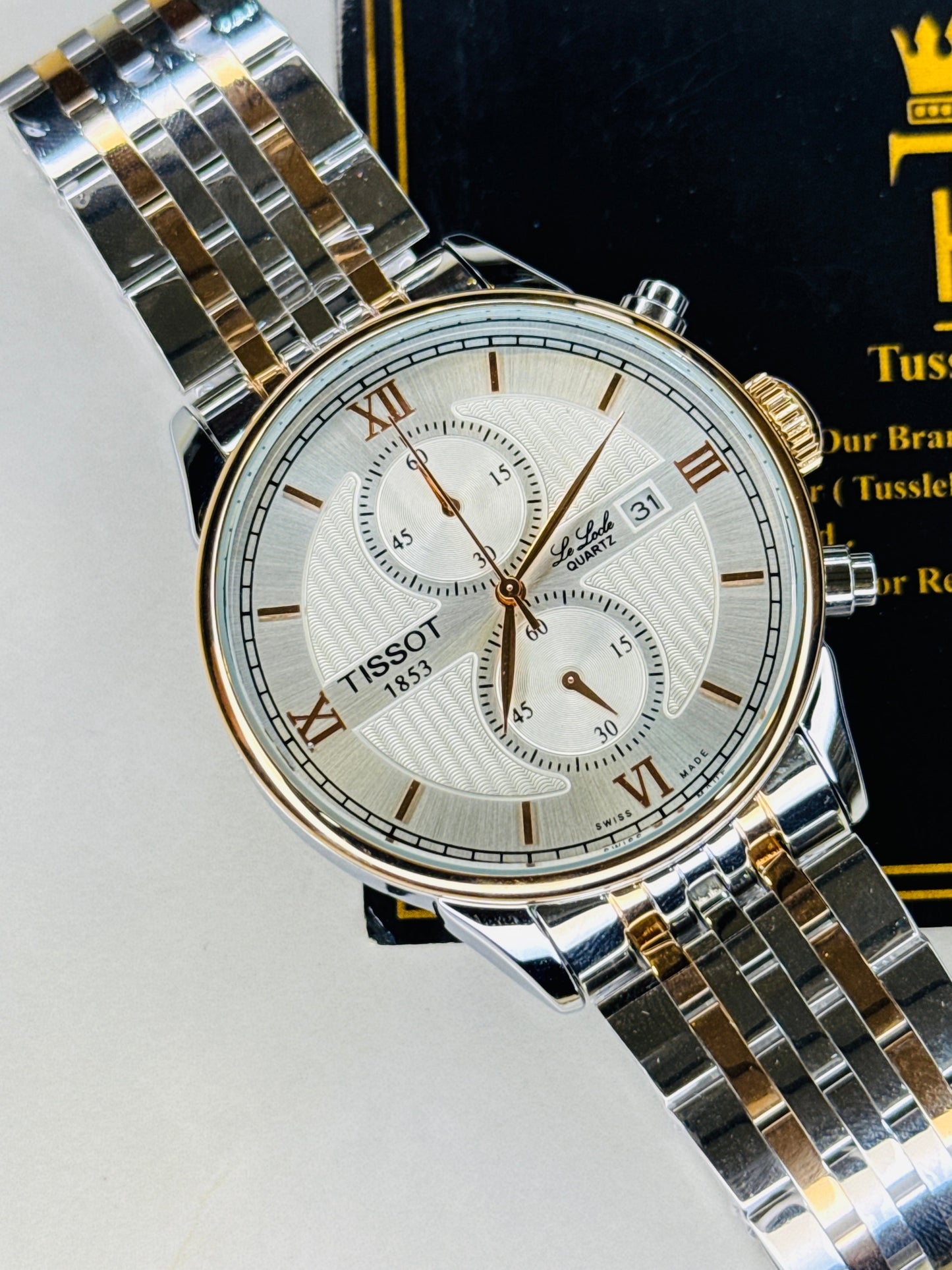 Le Lode Two Tone Chain Chronograph Dial Tissot Watch