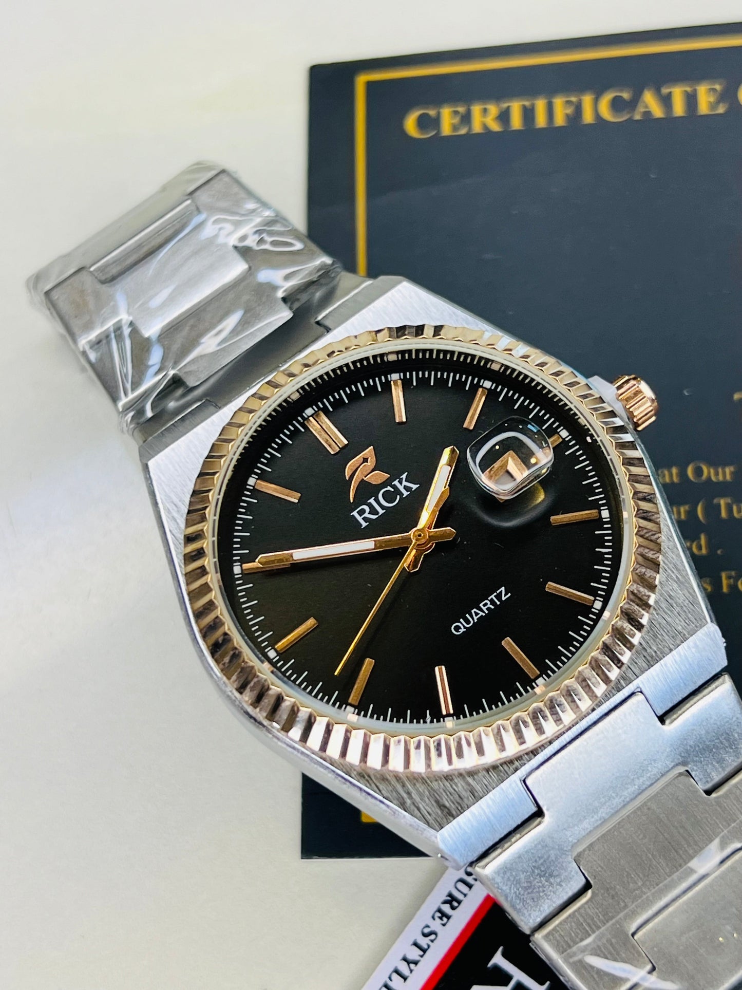 Rick PRX Copper Fluted Silver Black Plain Dial Watch