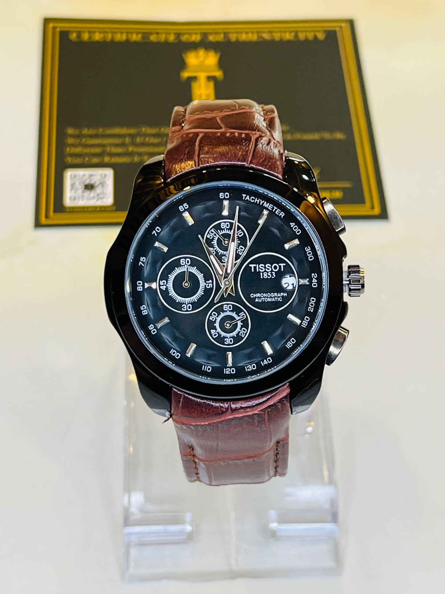 Brown Black Dial Case Tissot 1853 Special Edition Chronograph Watch