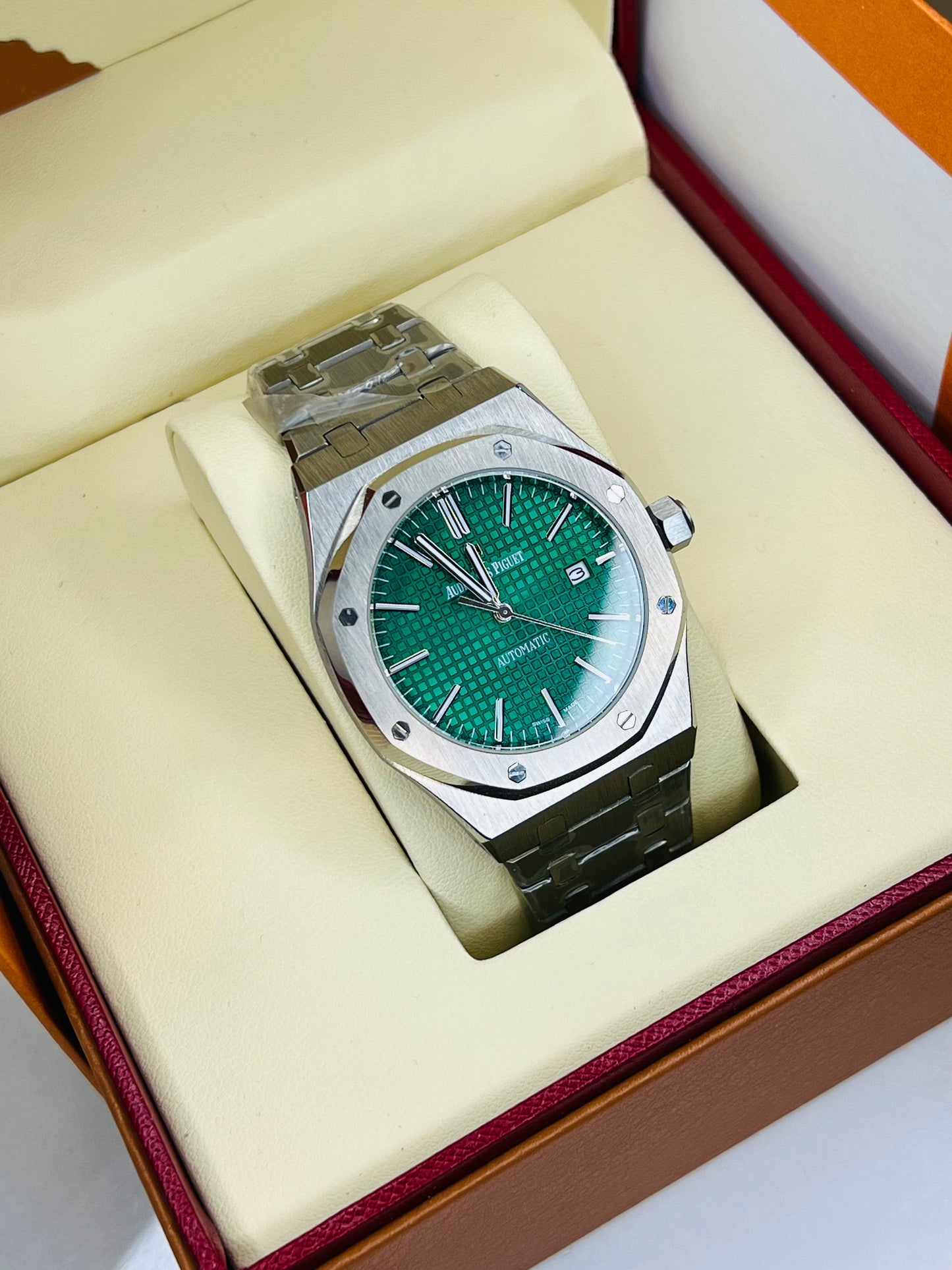 AP Silver Automatic Emerald Dial Super Clone Watch