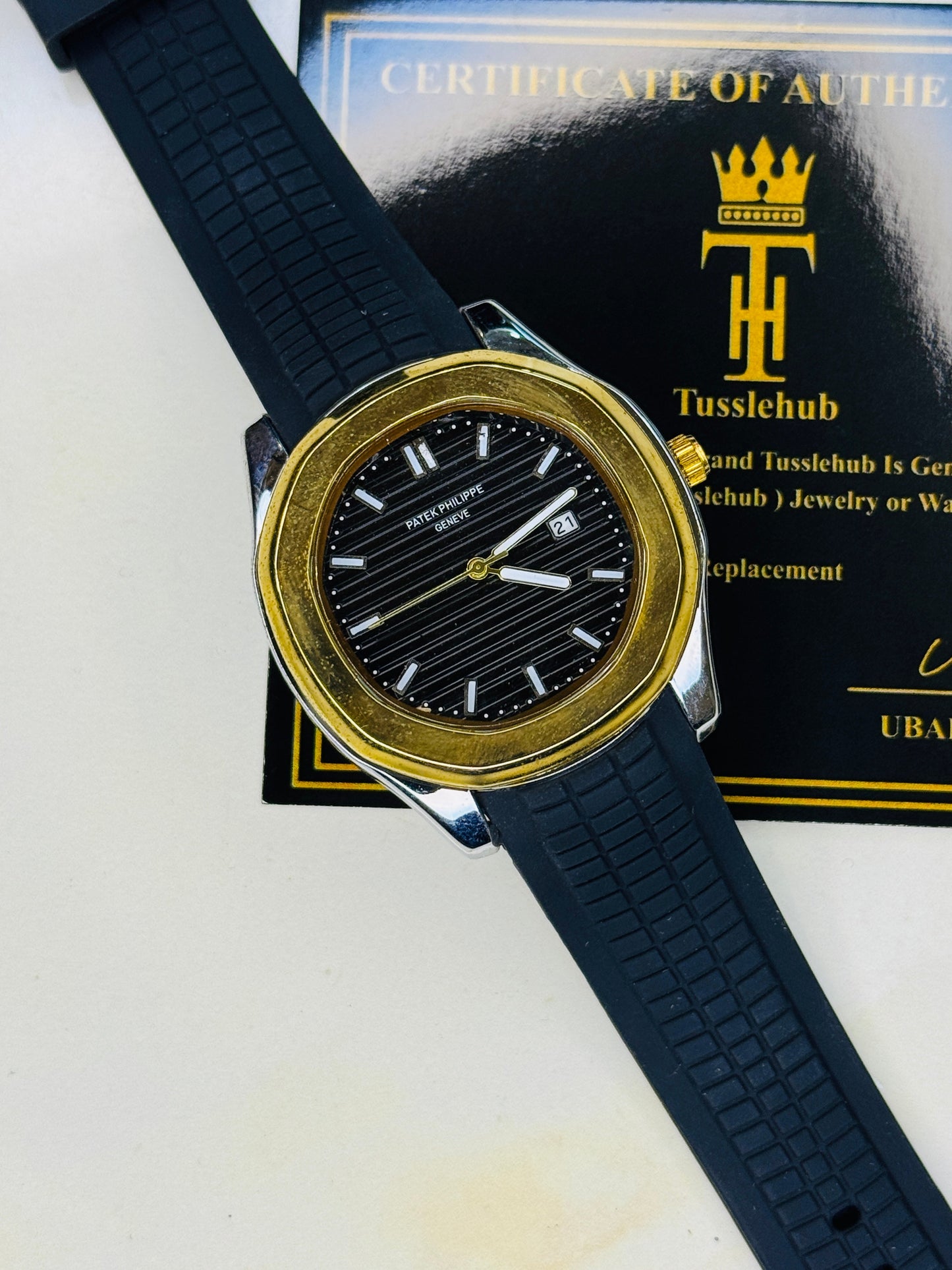 Black Two Tone Black Aquanaut Watch