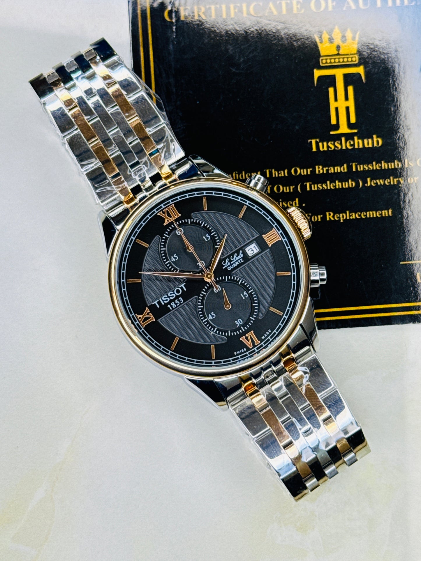 Le Lode Two Tone Chain Chronograph Dial Tissot Watch