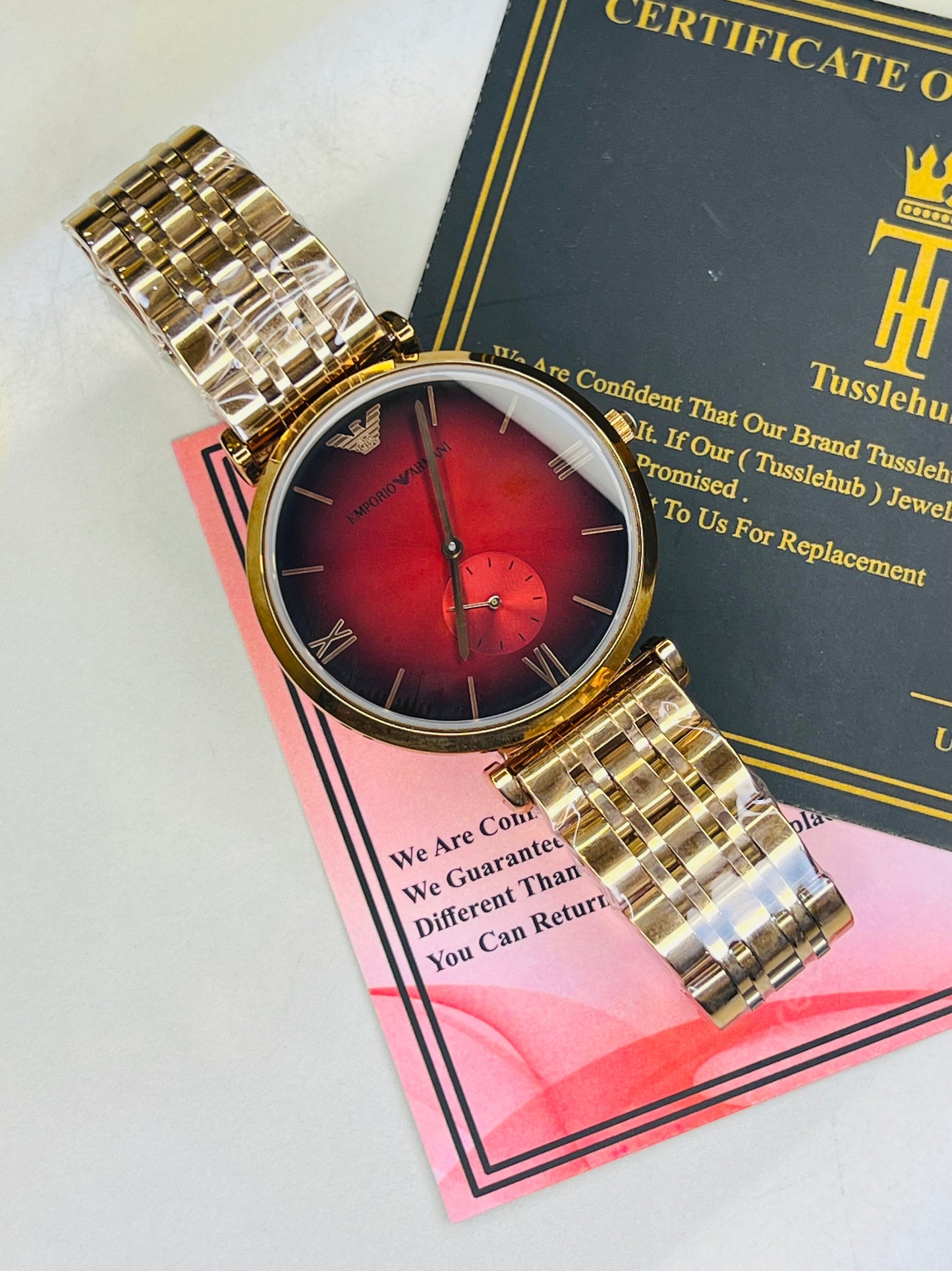 Rose Gold Blood Emporio Down Second Watch