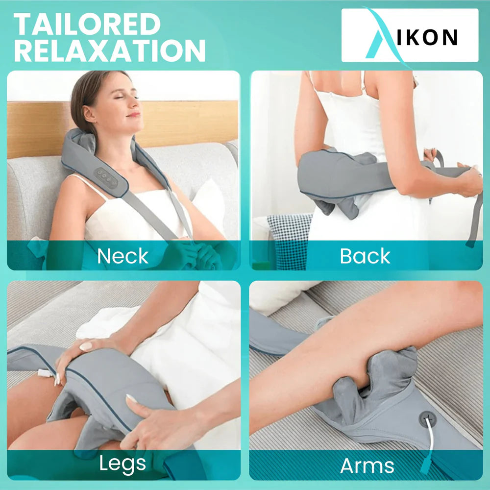 Deep-kneading shiatsu massager