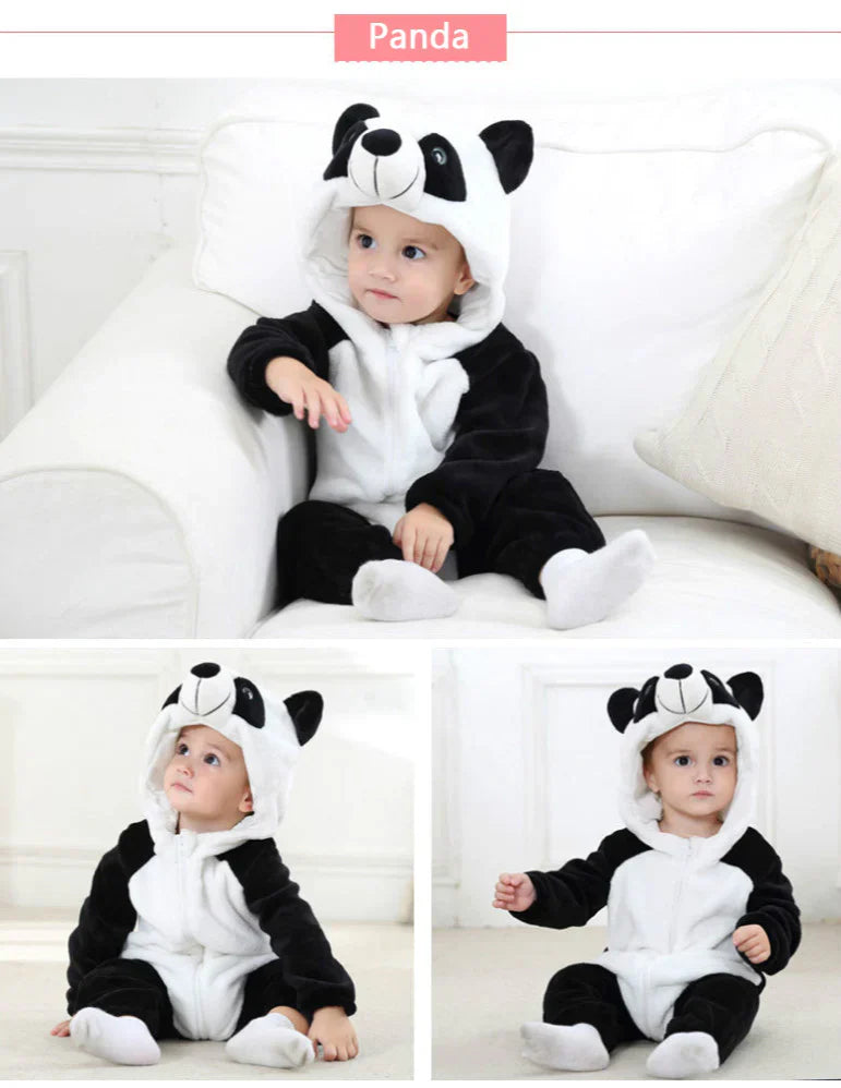 Animal Soft Fleece Costume Jumpsuit Panda