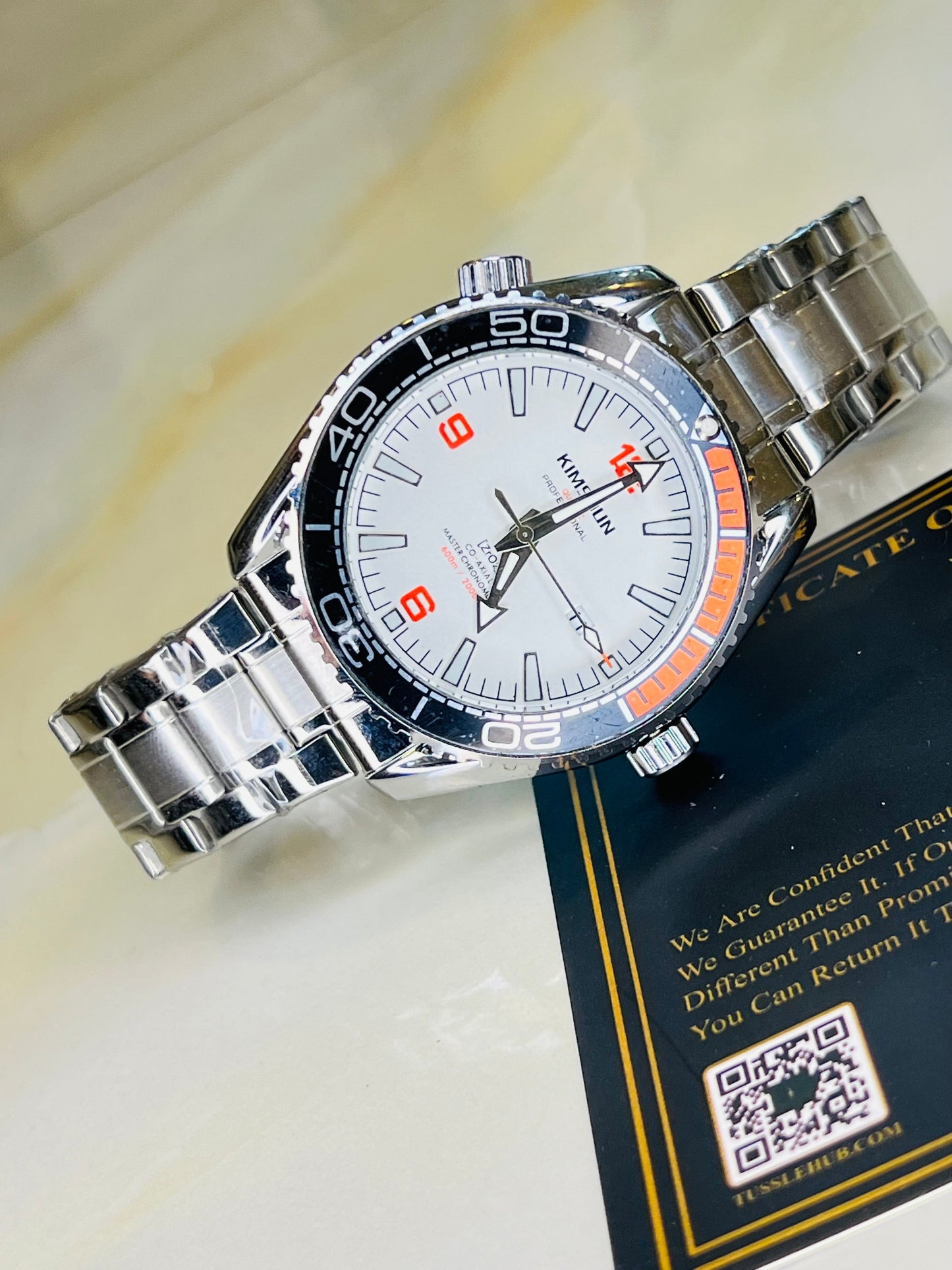 Silver Kimisun Rotating Bezel Watch