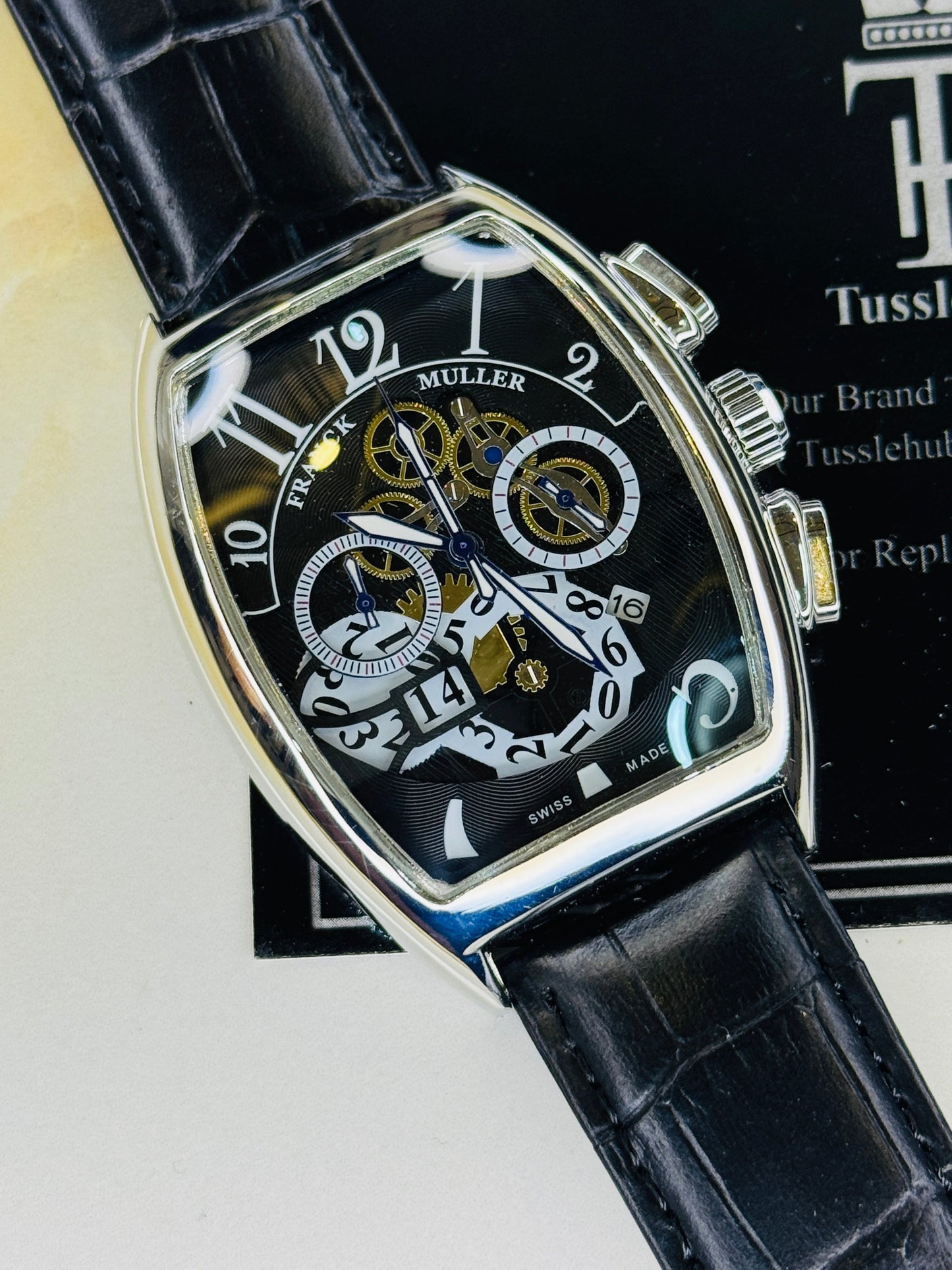 Frank Muller Black Silver Black Chronograph Dial Watch