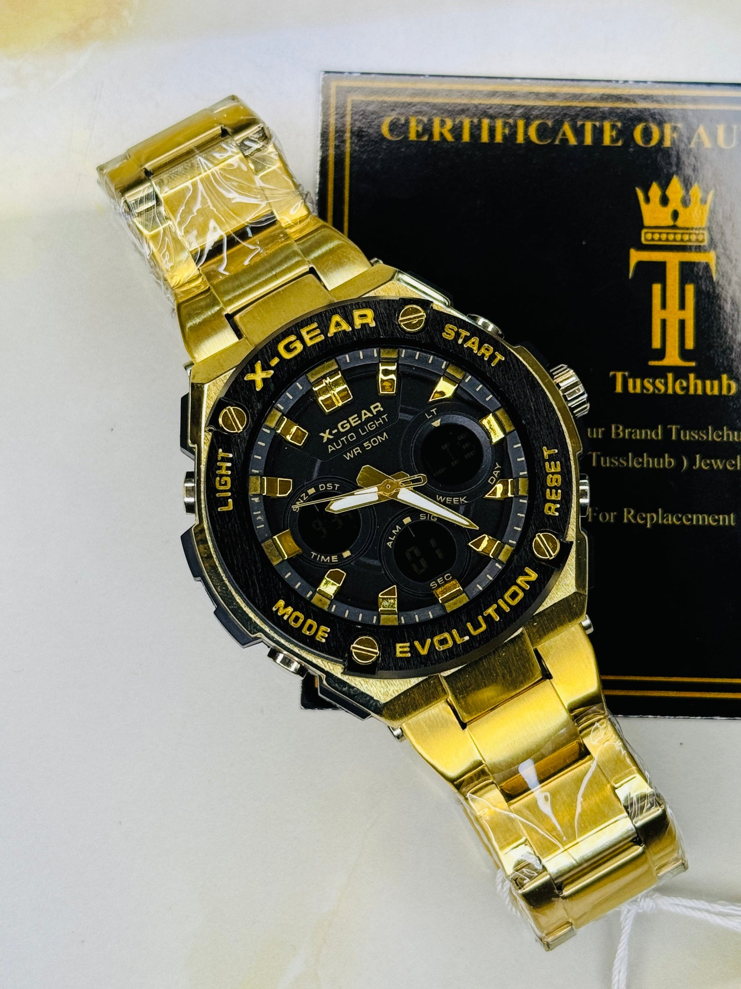 All Gold X-Gear Evolution Chain Straps Sports Watch