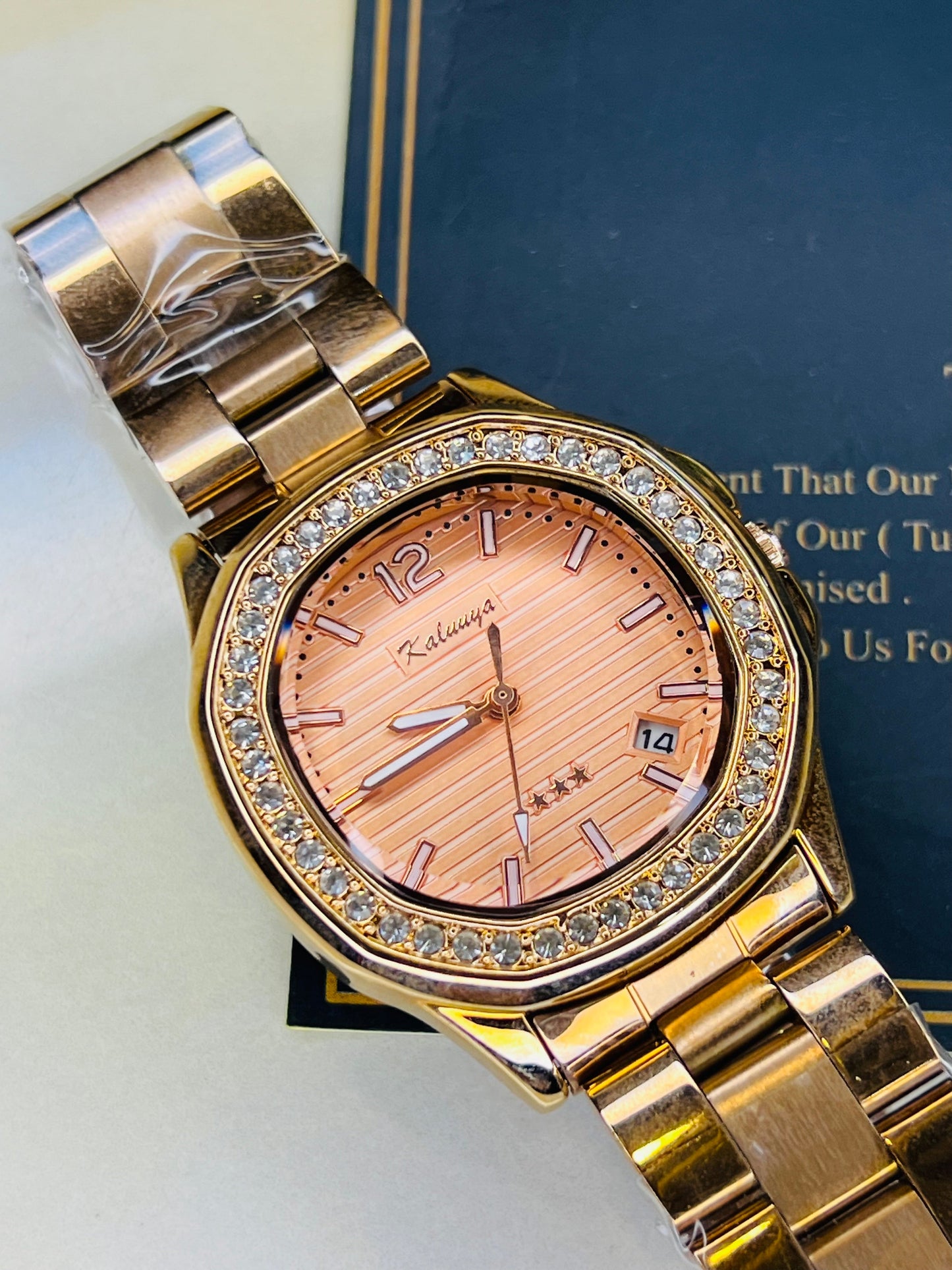 Rose Gold Nautilus Zircons Kaluuya Watch For Her