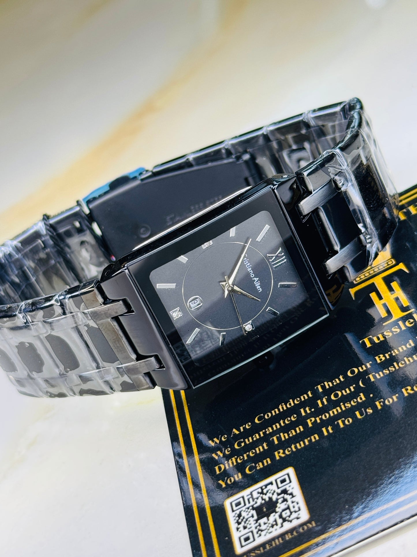 Cristiano Aillen All Black Square Watch