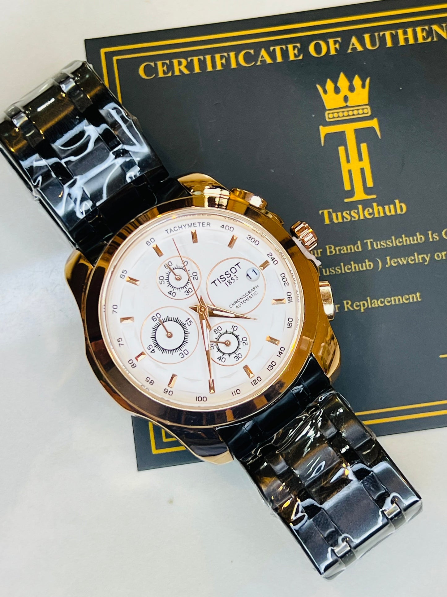 Black Copper 1853 Chain Strap Chronograph Watch