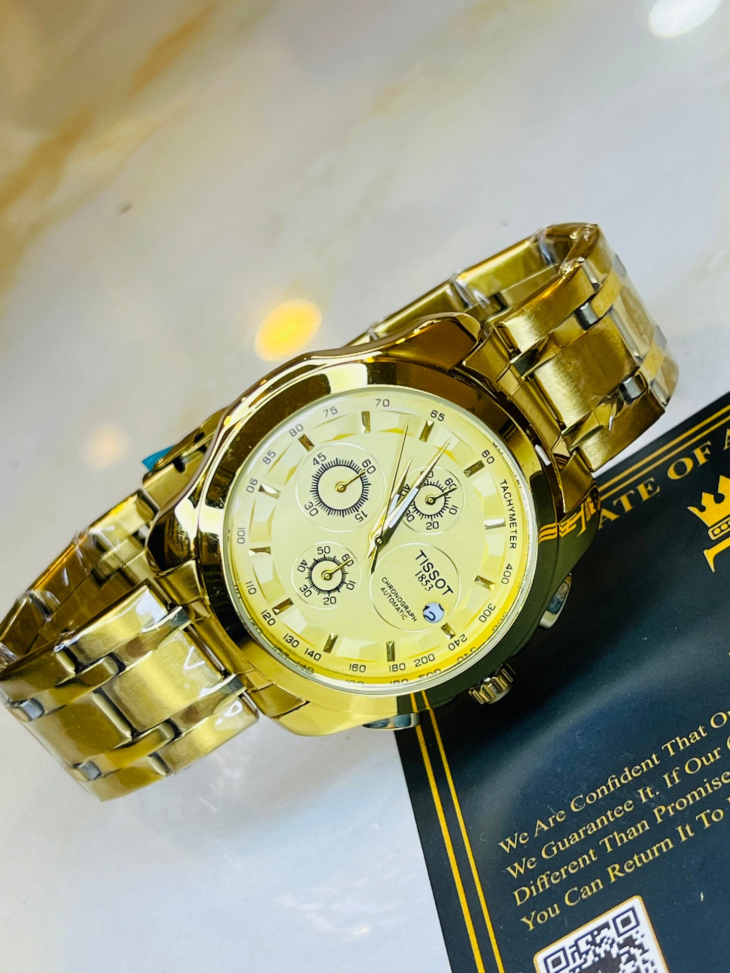 All Gold 1853 Chain Strap Chronograph Watch