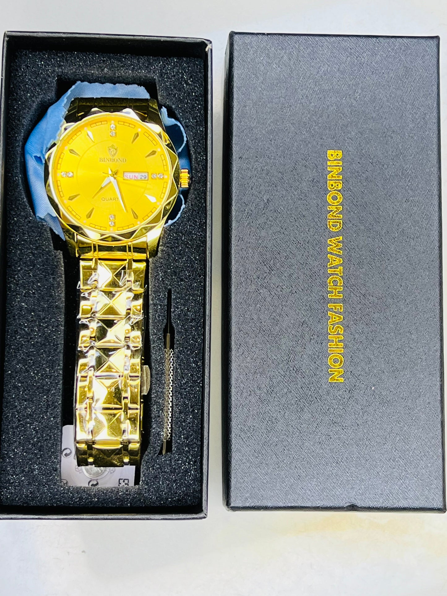 All Gold Binbond Prism Dial Watch