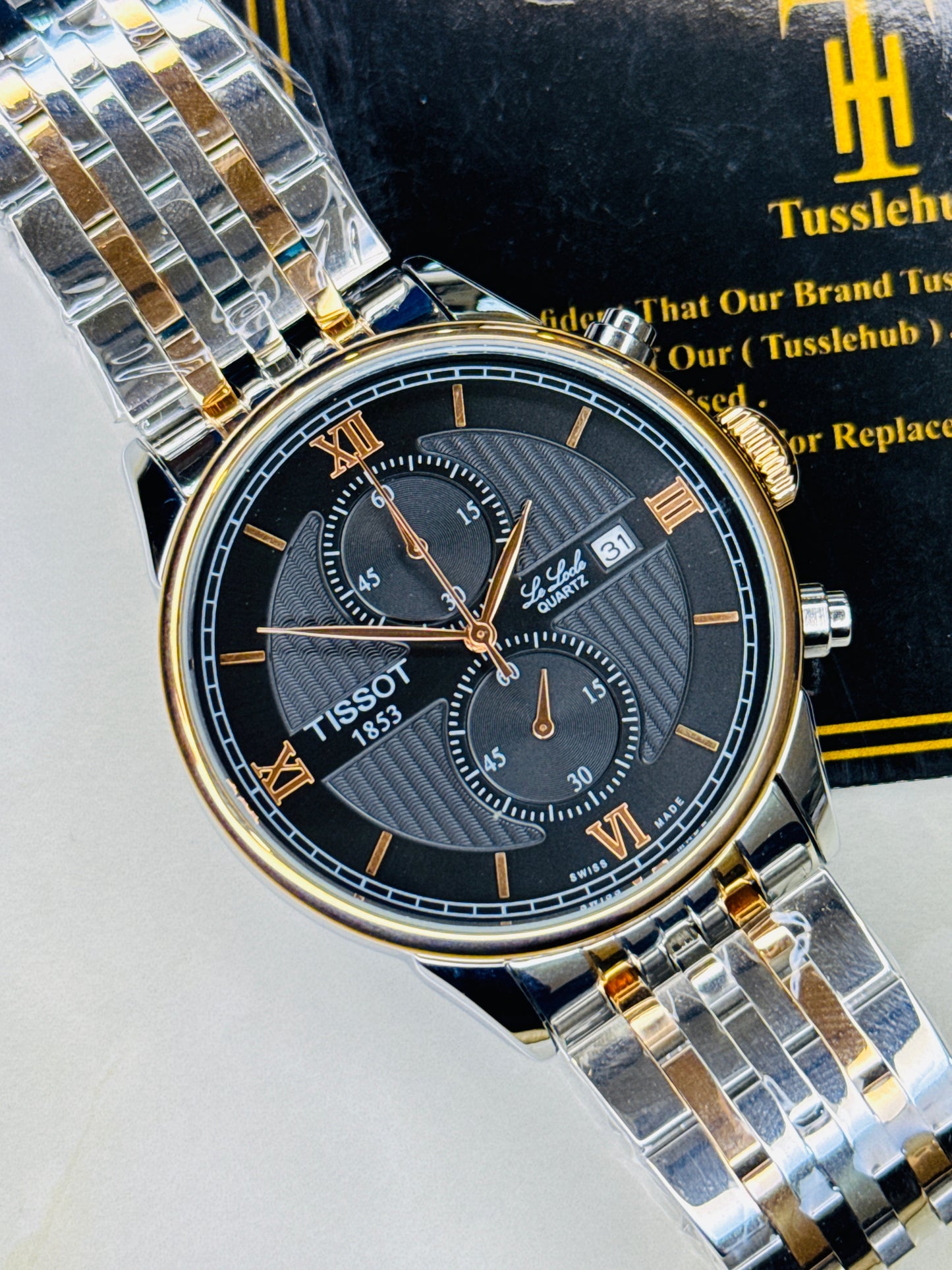 Le Lode Two Tone Chain Chronograph Dial Tissot Watch