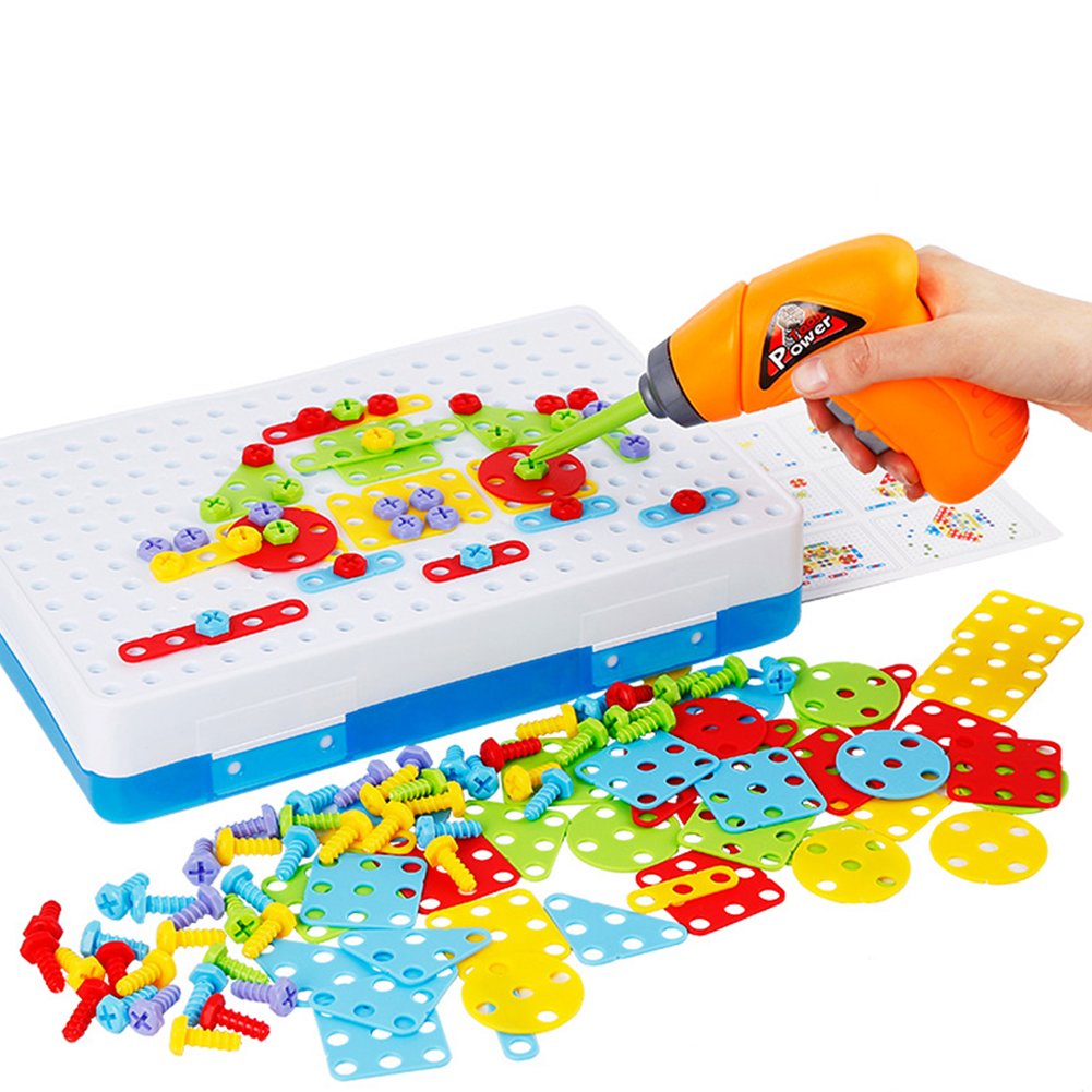 331 Pieces Creative Screw Intellectual Puzzle Educational Construction Tool Kit Suit Case