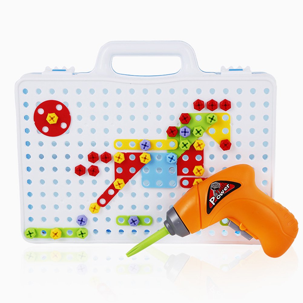 331 Pieces Creative Screw Intellectual Puzzle Educational Construction Tool Kit Suit Case